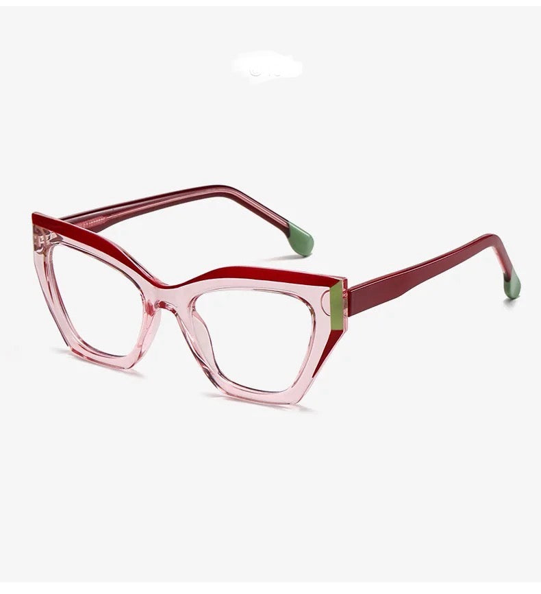 MS007 Anti Blue Light Optical Glasses Women Cat Eye Transparent Eyewear