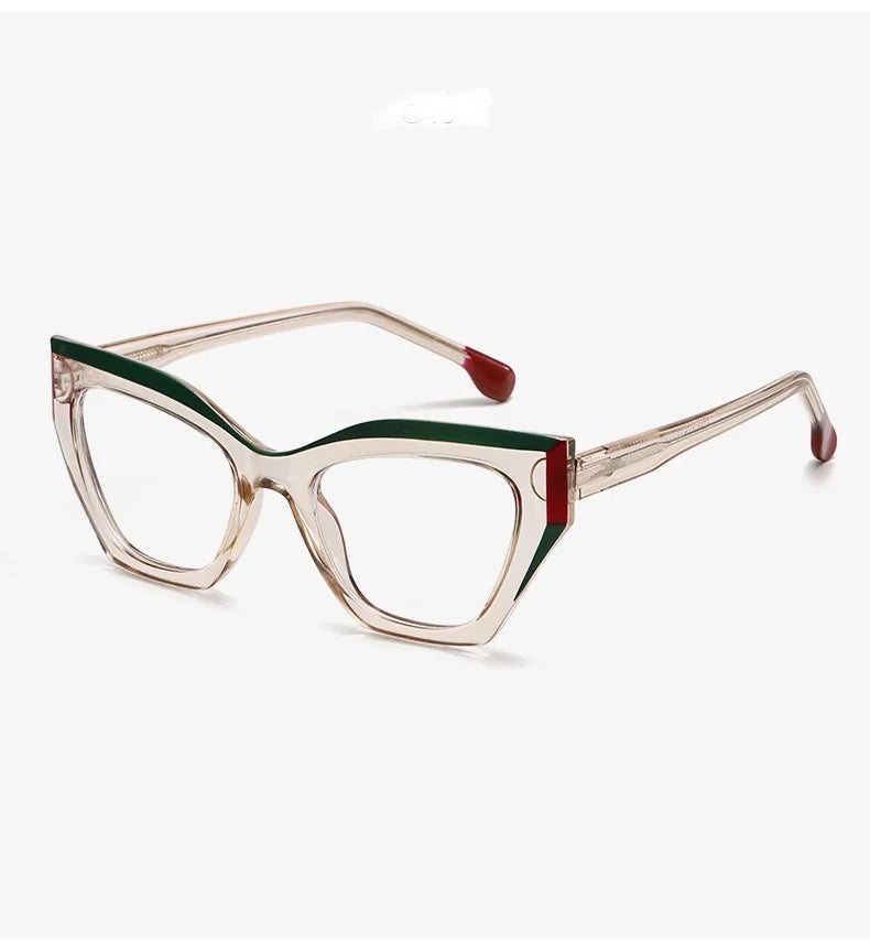 MS007 Anti Blue Light Optical Glasses Women Cat Eye Transparent Eyewear