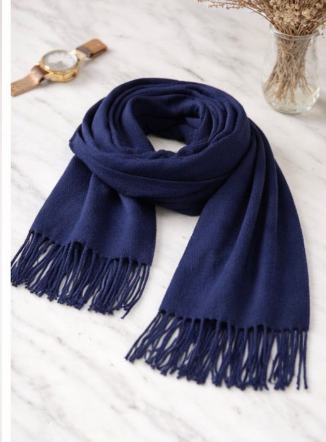 Classic Navy Soft-Touch Scarf