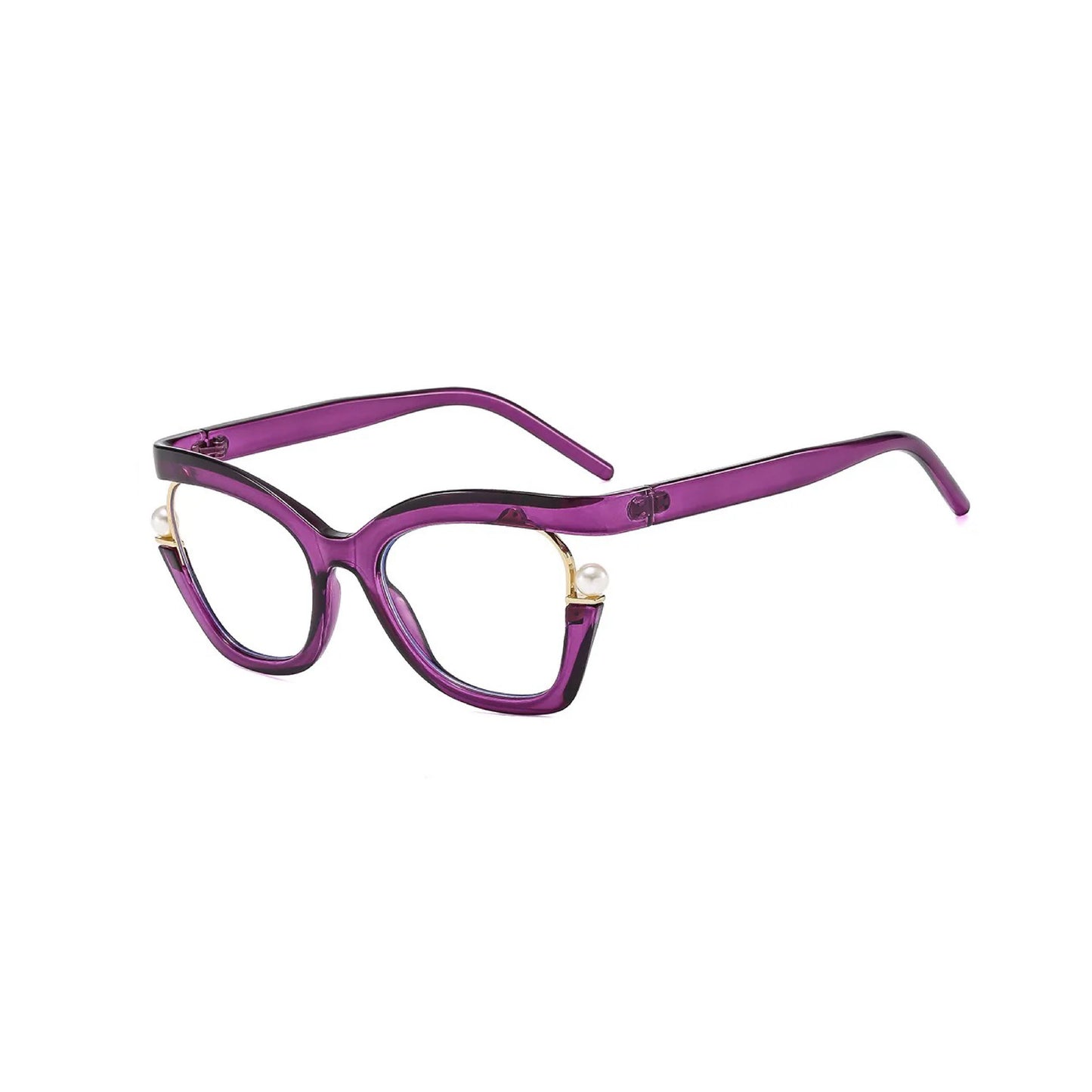 MS002 irregular frame anti blue light women eye wear with pearl