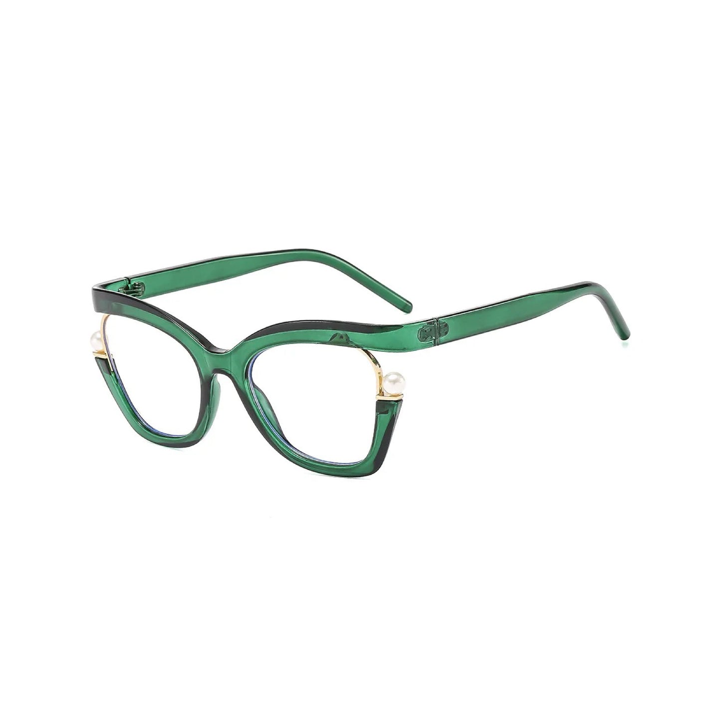 MS002 irregular frame anti blue light women eye wear with pearl