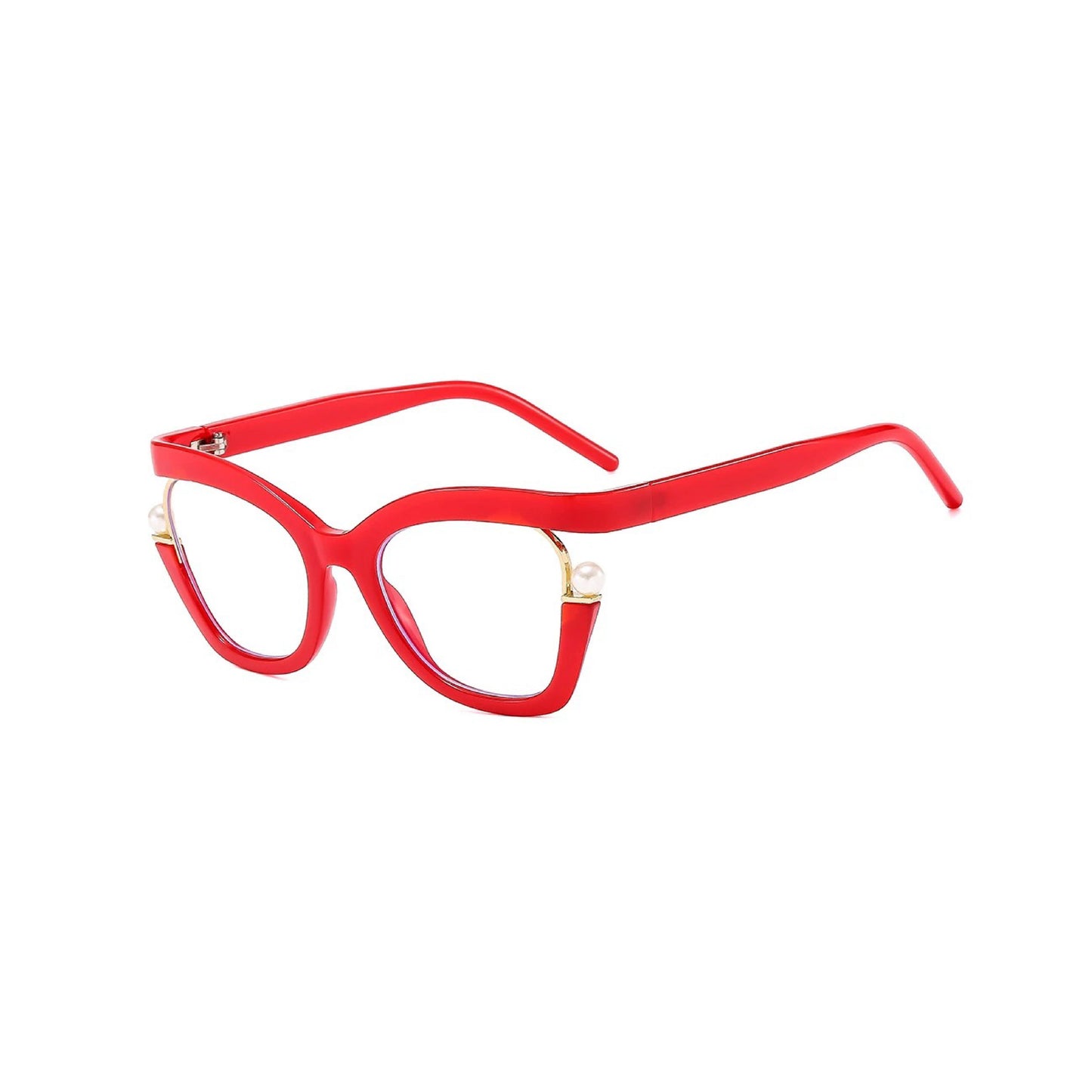 MS002 irregular frame anti blue light women eye wear with pearl