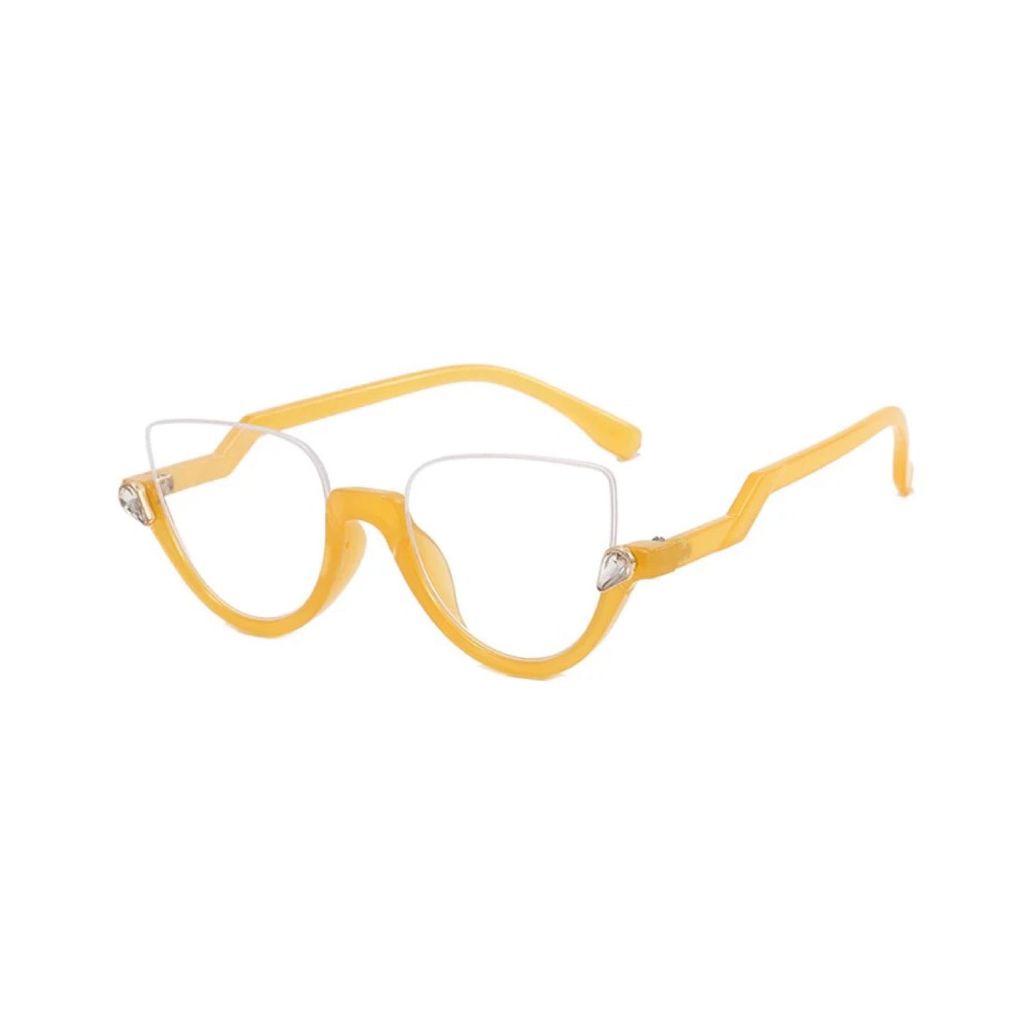 MS001 Stylish anti blue light women half frame optical eyeglasses