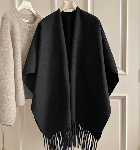 Bam Bam ponchos-Black Wrap Shawls