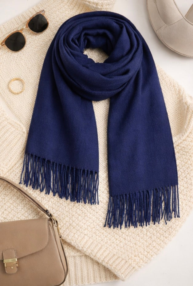 Classic Navy Soft-Touch Scarf