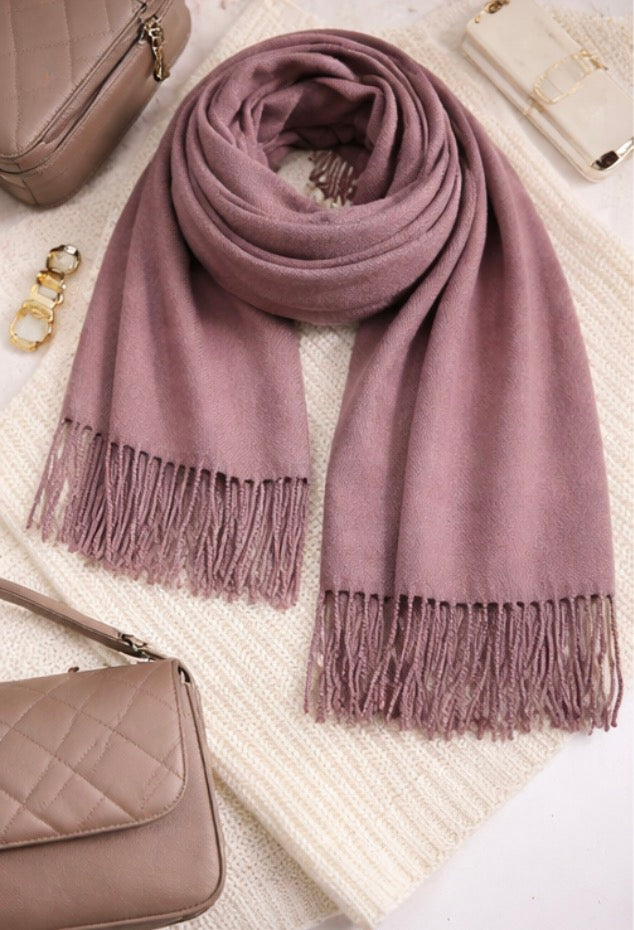 Blush Harmony Fringe Scarf
