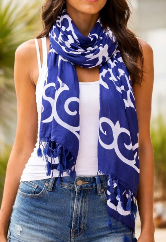 Azure Coast Wrap Scarf